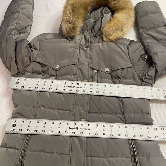 Michael Kors Grey Down Puffer Jacket Coat Size Large - Picture 6 of 13